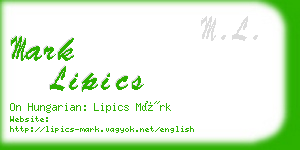 mark lipics business card